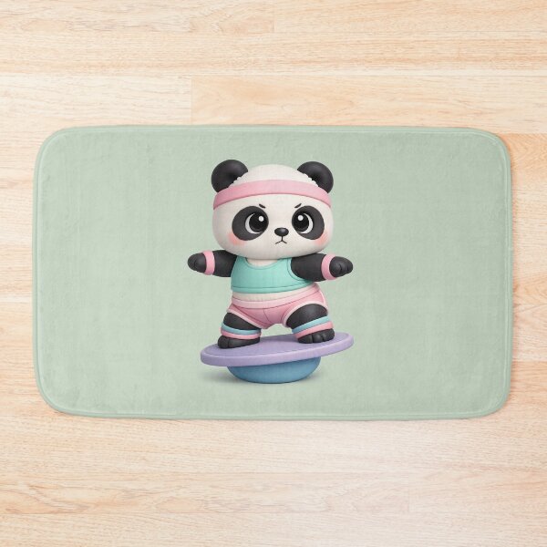 Item preview, Cute Panda Balance Board Gym Buddy | Kawaii 3D CGI Workout Animal designed and sold by Moons Studio.