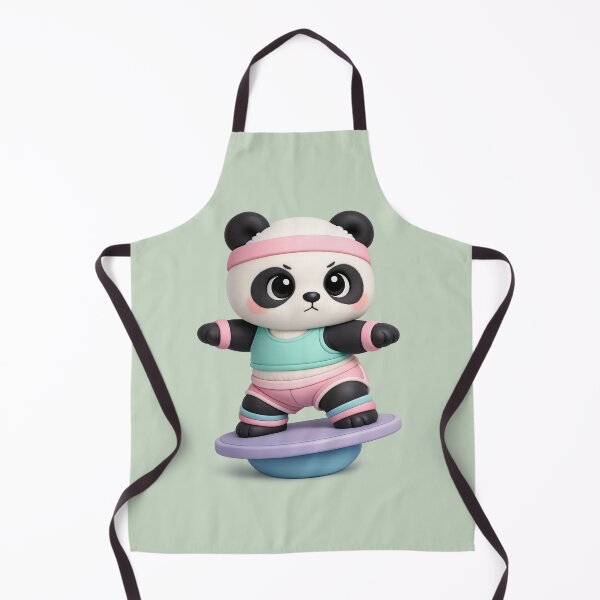 Item preview, Cute Panda Balance Board Gym Buddy | Kawaii 3D CGI Workout Animal designed and sold by Moons Studio.