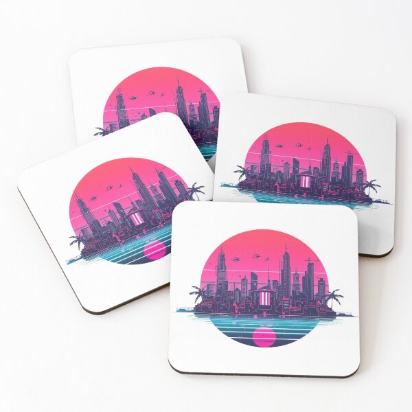 Item preview,  Neon Cyberpunk City – Futuristic Night Illustration designed and sold by catcurio.