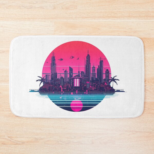 Item preview,  Neon Cyberpunk City – Futuristic Night Illustration designed and sold by catcurio.