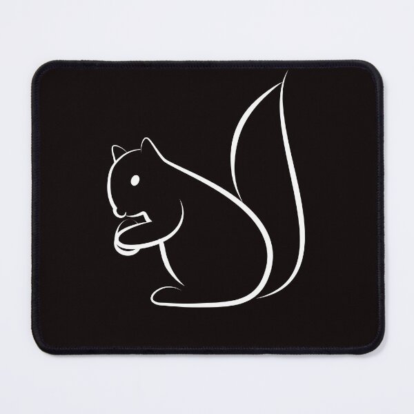 Item preview, Line Art Squirrel Illustration - Very Dark Background designed and sold by OG-Graphics.