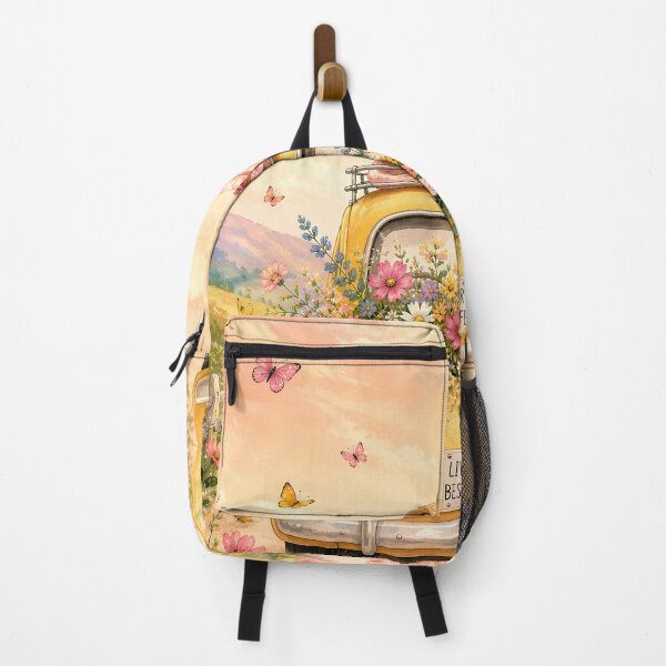 Item preview, Yellow Vintage Car with Wildflower Bouquet designed and sold by Rohan132.