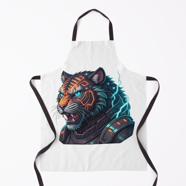 Item preview, Cyberpunk Tiger Sticker – Neon Futuristic Beast Design designed and sold by Erik Visnievskij.