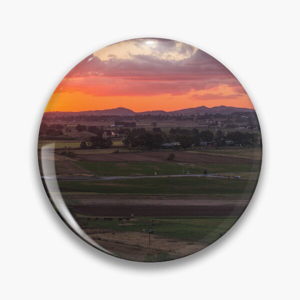Item preview, Aerial view of a sunset over farmland in Morpeth designed and sold by Justin Mckinney.