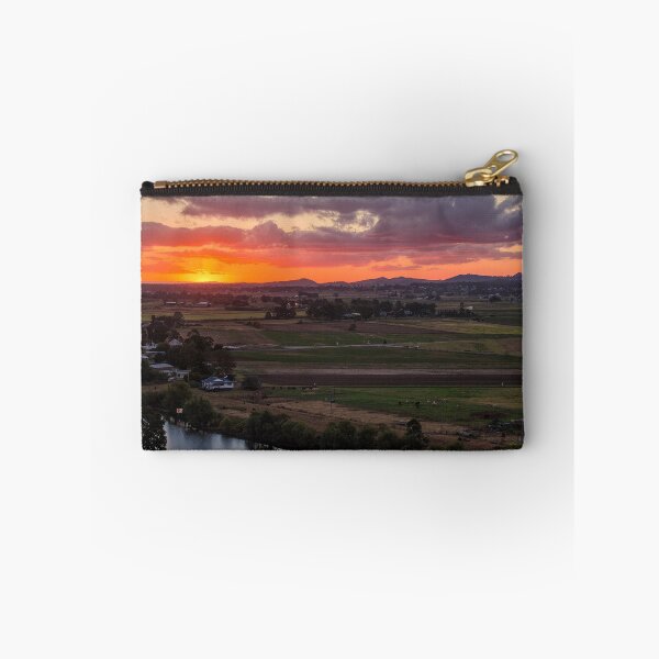 Item preview, Aerial view of a sunset over farmland in Morpeth designed and sold by Justin Mckinney.