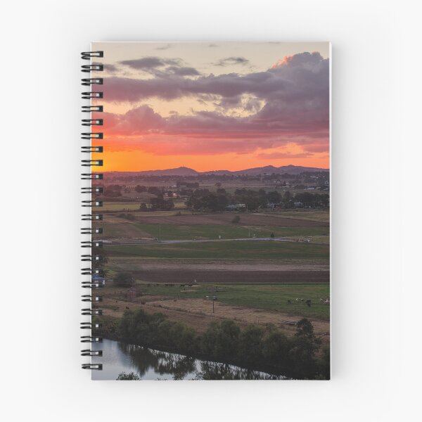 Item preview, Aerial view of a sunset over farmland in Morpeth designed and sold by Southern Cross Lifestyle .