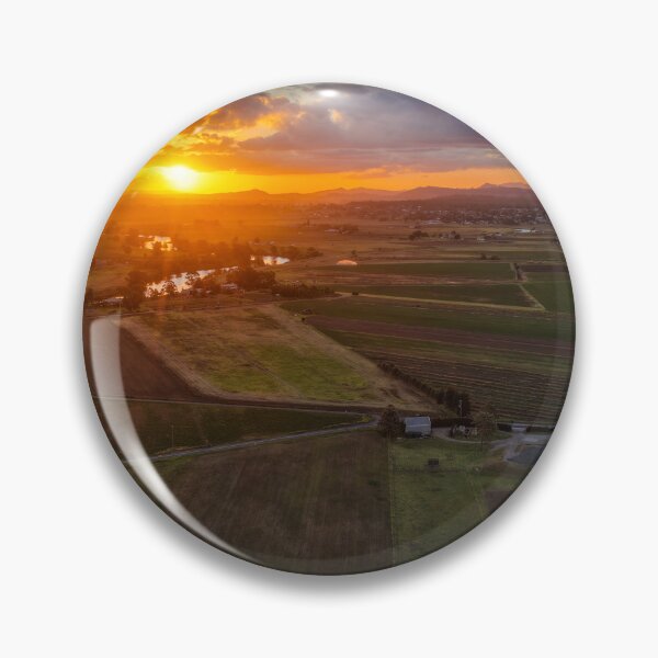 Item preview, Aerial view of a sunset over farmland designed and sold by Justin Mckinney.