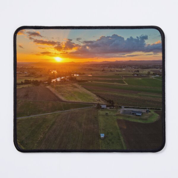 Item preview, Aerial view of a sunset over farmland designed and sold by Southern Cross Lifestyle .