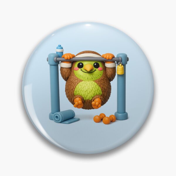 Item preview, Cute Kiwi Pull-Up Workout | Kawaii Gym Bird Calisthenics Fitness Motivation designed and sold by Moons Studio.
