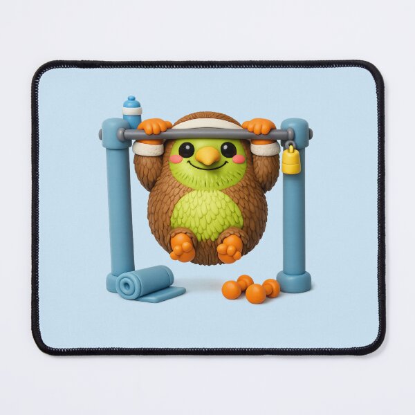 Item preview, Cute Kiwi Pull-Up Workout | Kawaii Gym Bird Calisthenics Fitness Motivation designed and sold by Moons Studio.