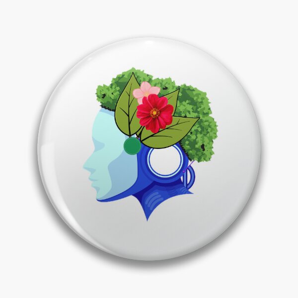 Item preview, Harmony in Hardware: The Floral Solarpunk Android designed and sold by Trendora Havlais.