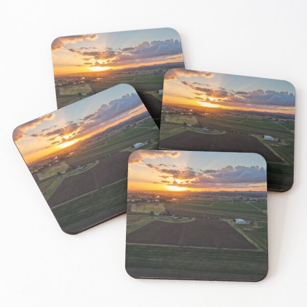 Item preview, Aerial Sunset Over Morpeth Farmland designed and sold by Justin Mckinney.