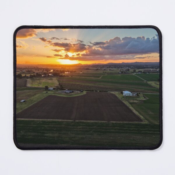 Item preview, Aerial Sunset Over Morpeth Farmland designed and sold by Southern Cross Lifestyle .