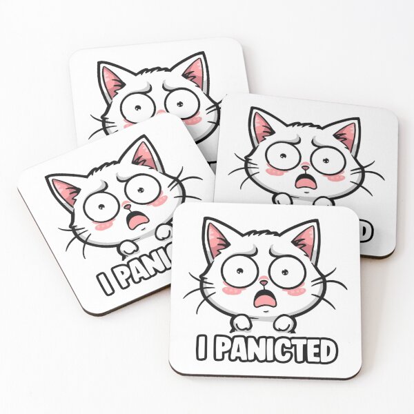 Item preview, Funny Panicked Cat Meme I Panicked Kawaii Cartoon designed and sold by EchoPrint Co..