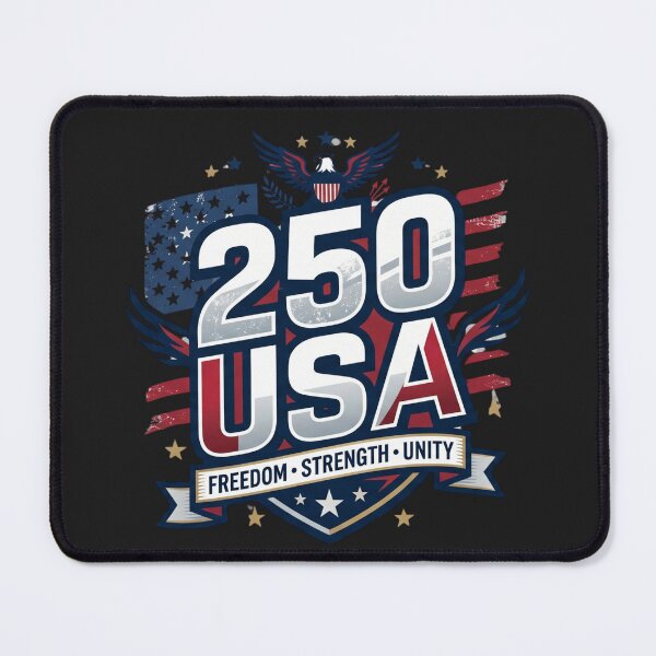 Item preview, USA 250 Years of Freedom Strength Unity - 1776-2026 Sestercentennial Bold Patriot Shield designed and sold by MojNetSerwis WWK.