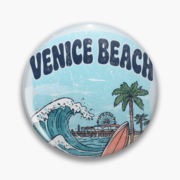 Item preview, Venice Beach California Cute Beach Colorful Surfing Wave  designed and sold by HowToCanadian.