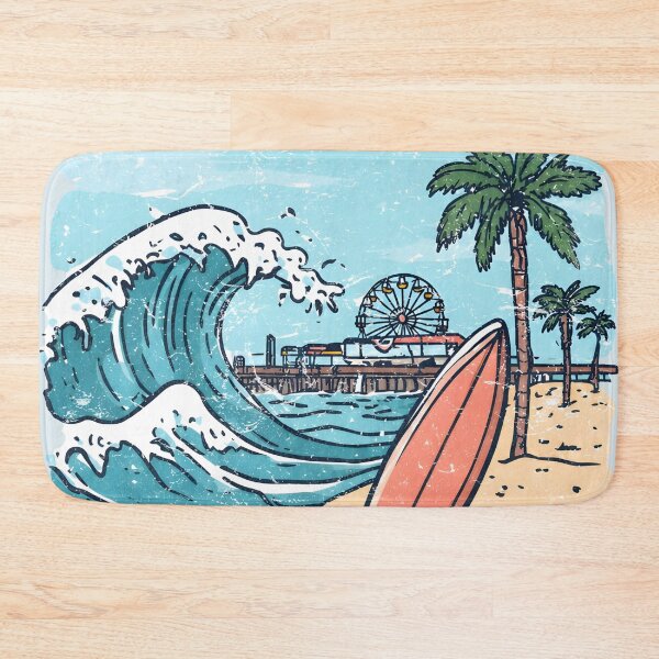Item preview, Venice Beach California Cute Beach Colorful Surfing Wave  designed and sold by HowToCanadian.