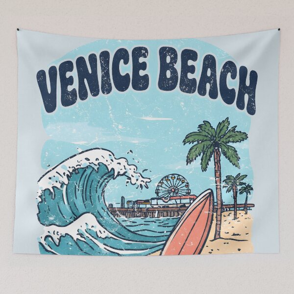 Item preview, Venice Beach California Cute Beach Colorful Surfing Wave  designed and sold by HowToCanadian.
