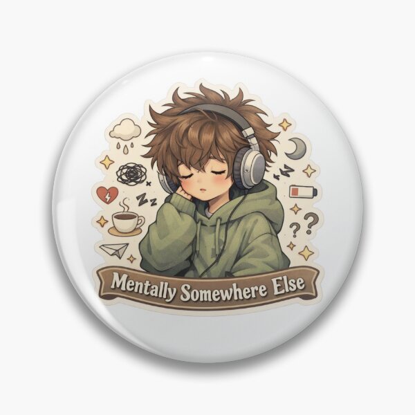 Item preview, Mentally Somewhere Else Cute Sleepy Anime Boy Aesthetic Sticker designed and sold by Sidra digital art 8277237.