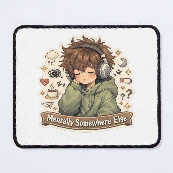 Item preview, Mentally Somewhere Else Cute Sleepy Anime Boy Aesthetic Sticker designed and sold by Sidra digital art 8277237.