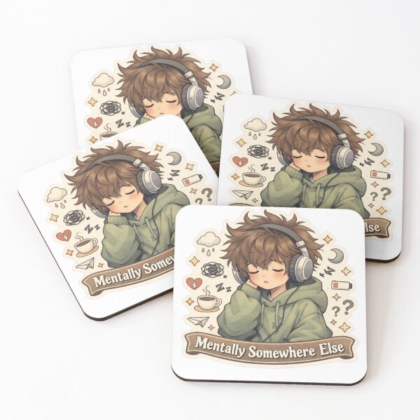 Item preview, Mentally Somewhere Else Cute Sleepy Anime Boy Aesthetic Sticker designed and sold by Sidra digital art 8277237.