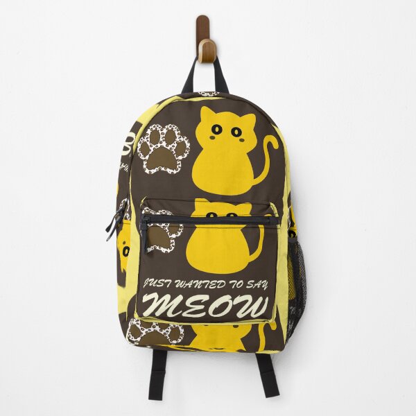 Item preview, Just Wanted (want) to Say Meow - Cute Yellow Cat & Leopard Print Paw Graphic designed and sold by Drishya-Designs.