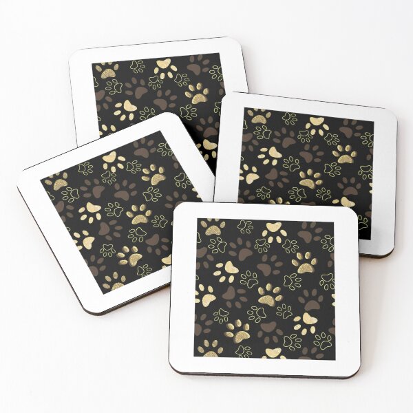 Item preview, Sparkly Gold Paw Print Pattern designed and sold by Dmo3HarkoArt.