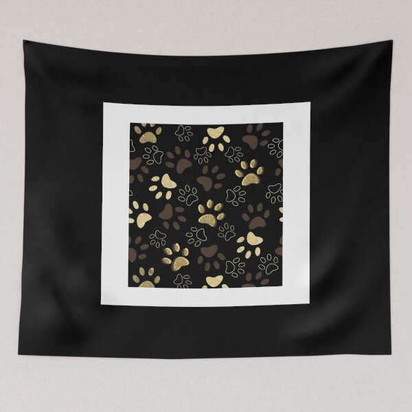 Item preview, Sparkly Gold Paw Print Pattern designed and sold by Dmo3HarkoArt.