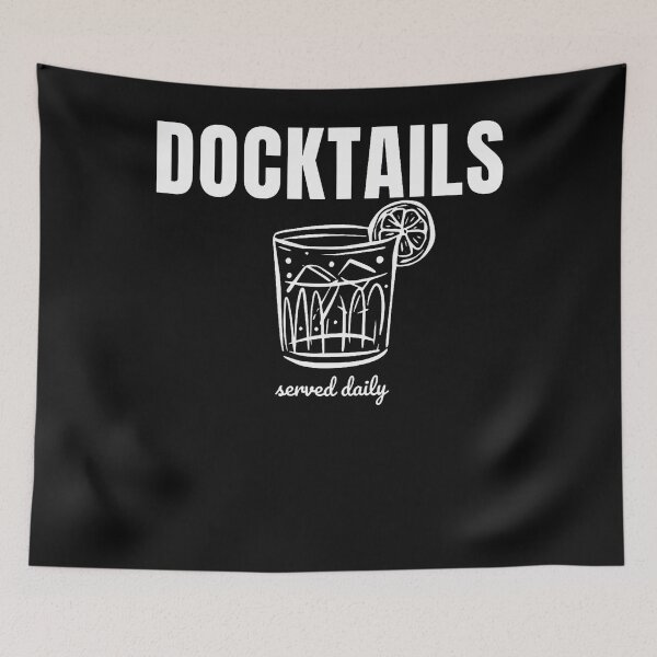 Item preview, Docktails Served Daily Funny Boat Day Marina Drinking Humor designed and sold by Jackstudioo.