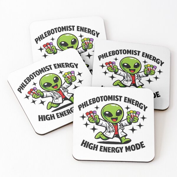 Item preview, Cute Alien Phlebotomist Energy Mode Funny Sci Fi Medical Lab Tech Design for National Phlebotomists Recognition Week designed and sold by ClinicalHubs.