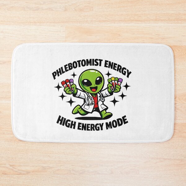 Item preview, Cute Alien Phlebotomist Energy Mode Funny Sci Fi Medical Lab Tech Design for National Phlebotomists Recognition Week designed and sold by ClinicalHubs.
