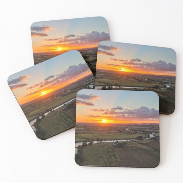 Item preview, Aerial Sunset Over Morpeth River designed and sold by Justin Mckinney.