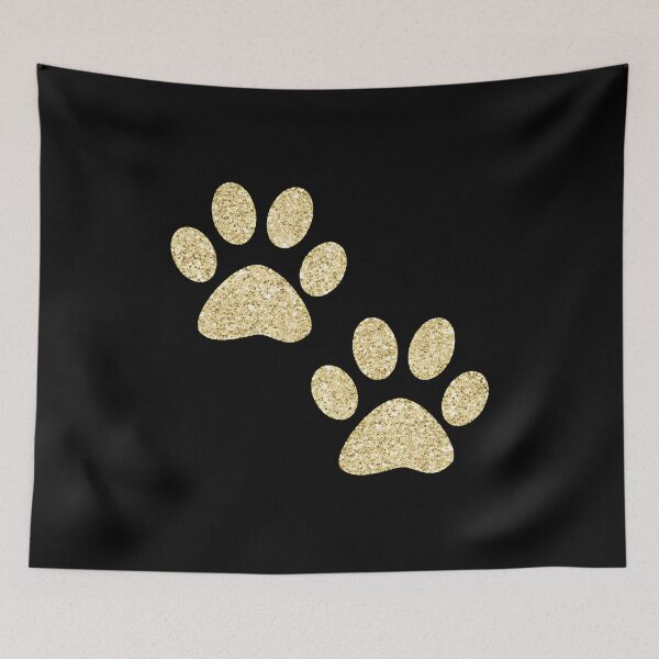 Item preview, Golden Glitter Paw Prints Pet Lover Sparkle Design designed and sold by Dmo3HarkoArt.