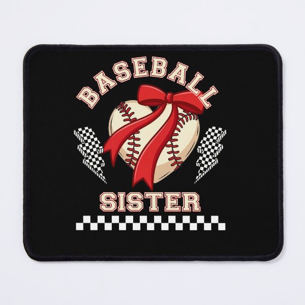 Item preview, Baseball Sister Heart Bow Graphic designed and sold by KIROSALS.