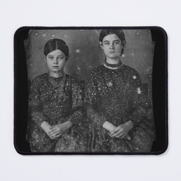 Item preview, The Unidentified Sisters: Authentic 1850s Daguerreotype Portrait - Cutout designed and sold by Mystral Art Studio.