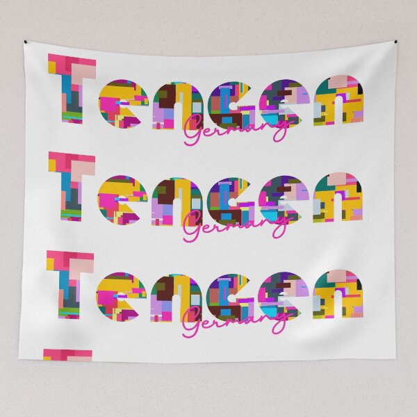 Item preview, Tengen, Germany, Vibrant Abstract City Typography Art designed and sold by Wanderful-roads.
