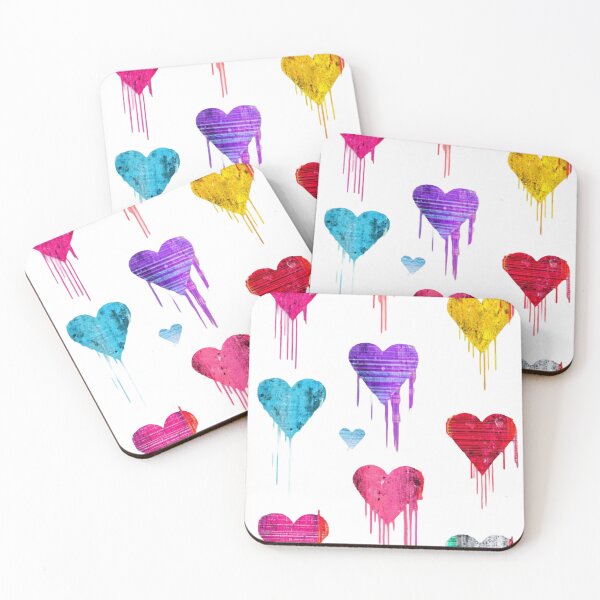 Item preview, Watercolour Drip Heart Pattern  designed and sold by Shirl's .