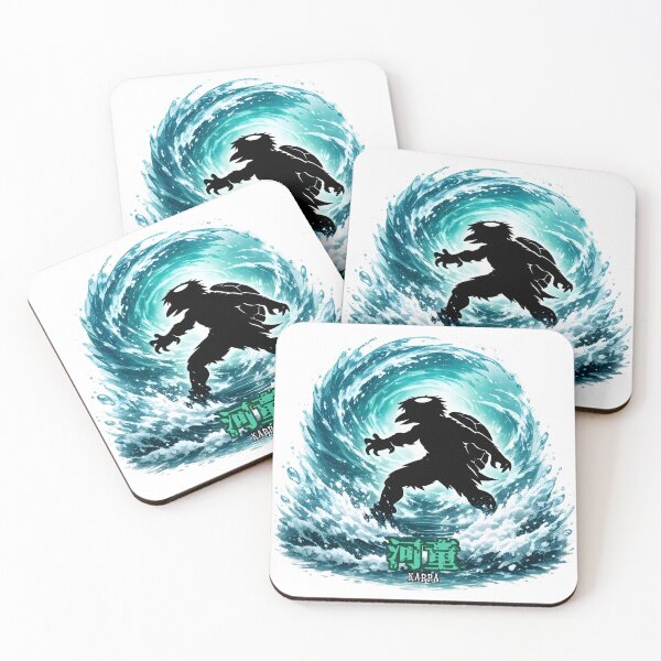 Item preview, Kappa Japanese Water Spirit Silhouette Color Water Art designed and sold by LainCellJapan.