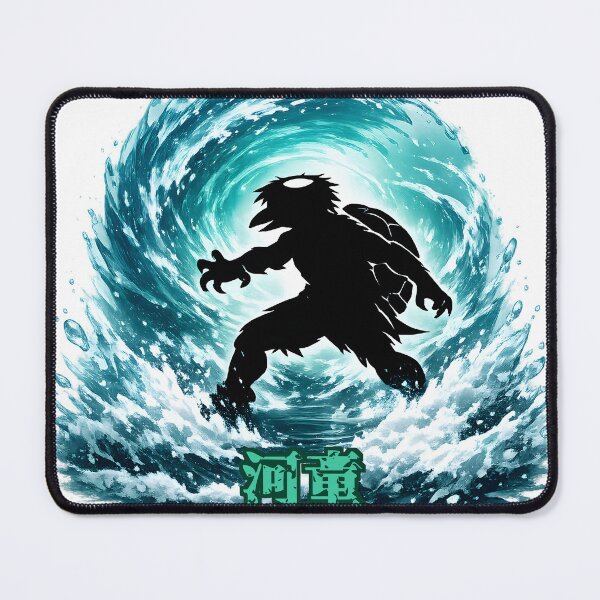 Item preview, Kappa Japanese Water Spirit Silhouette Color Water Art designed and sold by LainCellJapan.
