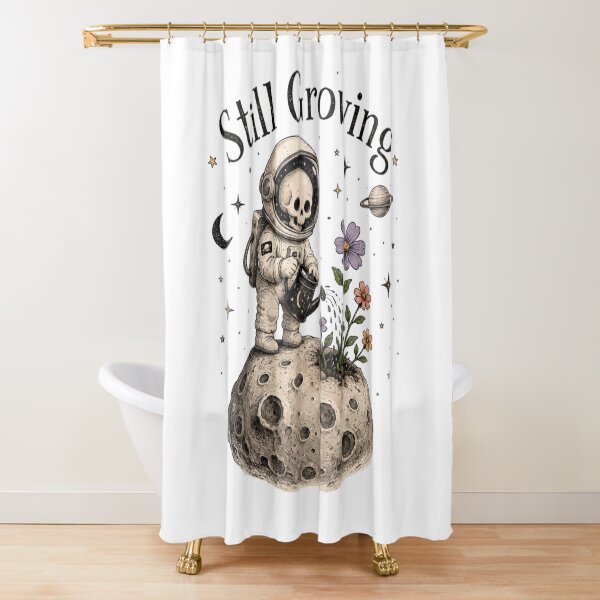 Item preview, Still Growing Astronaut Moon Flower Space Art designed and sold by InkNovaLab.