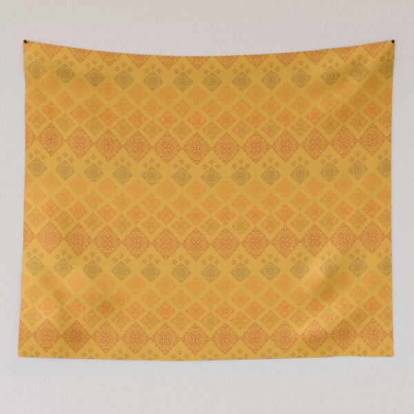 Item preview, orange ikat seamless pattern designed and sold by ChaReePat.