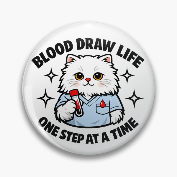 Item preview, Cute Persian Cat Phlebotomist Blood Draw Life Funny Nurse Tech Design for National Phlebotomist Week Gift designed and sold by ClinicalHubs.
