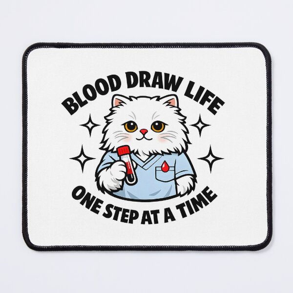 Item preview, Cute Persian Cat Phlebotomist Blood Draw Life Funny Nurse Tech Design for National Phlebotomist Week Gift designed and sold by ClinicalHubs.