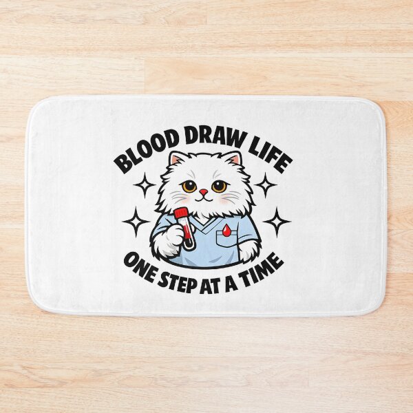 Item preview, Cute Persian Cat Phlebotomist Blood Draw Life Funny Nurse Tech Design for National Phlebotomist Week Gift designed and sold by ClinicalHubs.