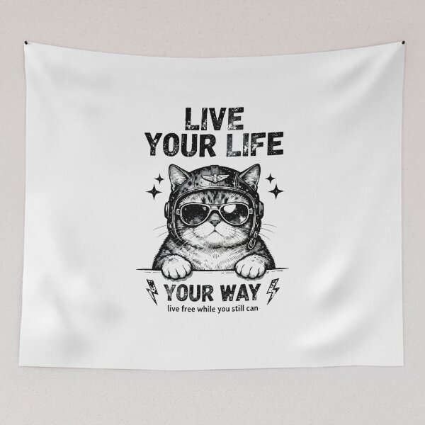 Item preview, Ride Free Vintage Biker Cat designed and sold by CreativePrints3.