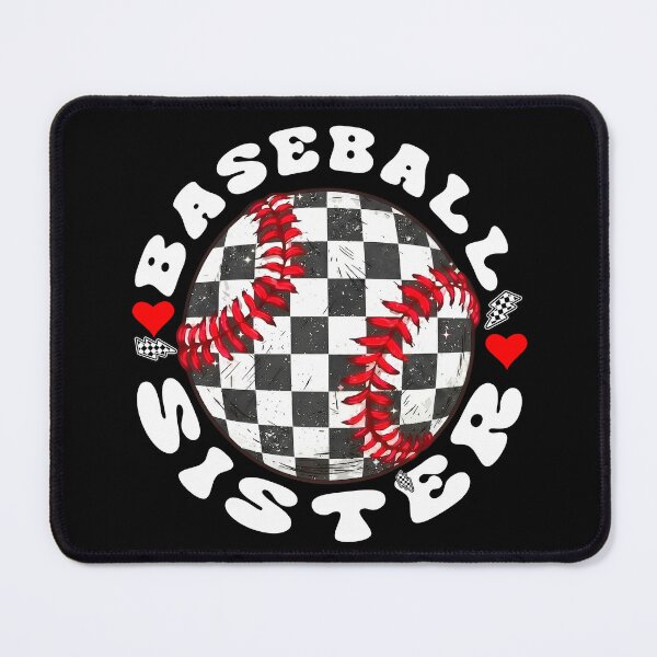 Item preview, Baseball Sister Checkered Heart Design designed and sold by KIROSALS.