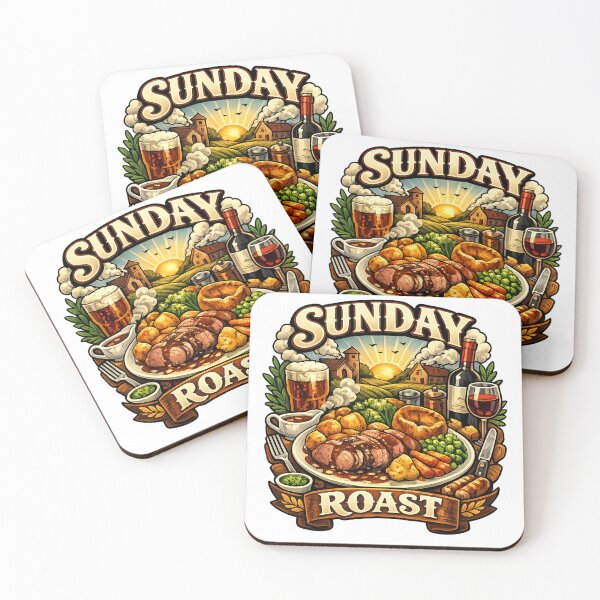 Item preview, Sunday Roast Funny British Food Design – Classic UK Dinner Illustration designed and sold by GarnerSupplyCo.