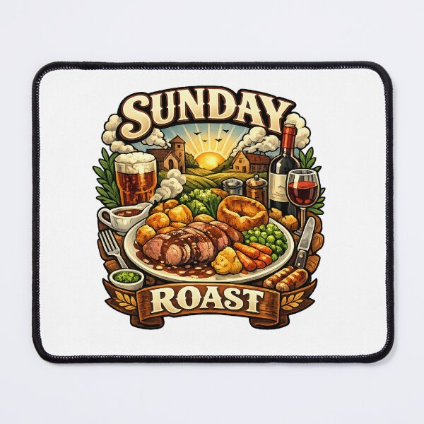 Item preview, Sunday Roast Funny British Food Design – Classic UK Dinner Illustration designed and sold by GarnerSupplyCo.