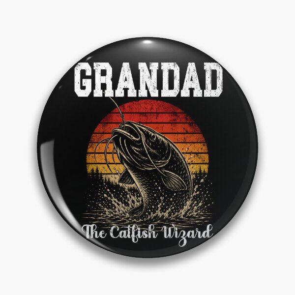 Item preview, Grandad The Catfish Wizard - Vintage Fishing Sunset designed and sold by Jt41.