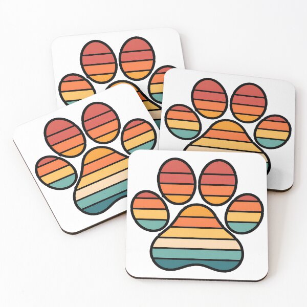 Item preview, Retro Sunset Paw Print Pet Lover Gift designed and sold by Dmo3HarkoArt.